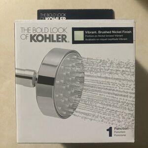 NWT Kohler Polished Brushed Nickel Finish Shower Head Awaken G90